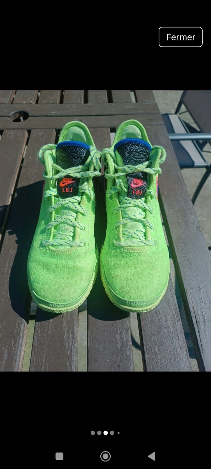 Nike Zoom Lebron NXXT Gen glitch vert fluo - photo numéro 3