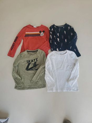 Lot de 4 tee shirt manches longues 5 ans
