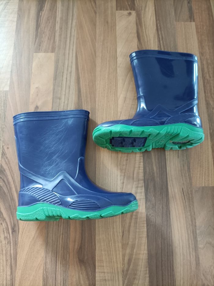 Bottes de pluie G&G bleu marine vert 29-30 - photo numéro 4
