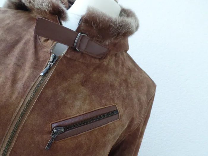 Manteau cuir_daim neuf T.36-38 - photo numéro 8