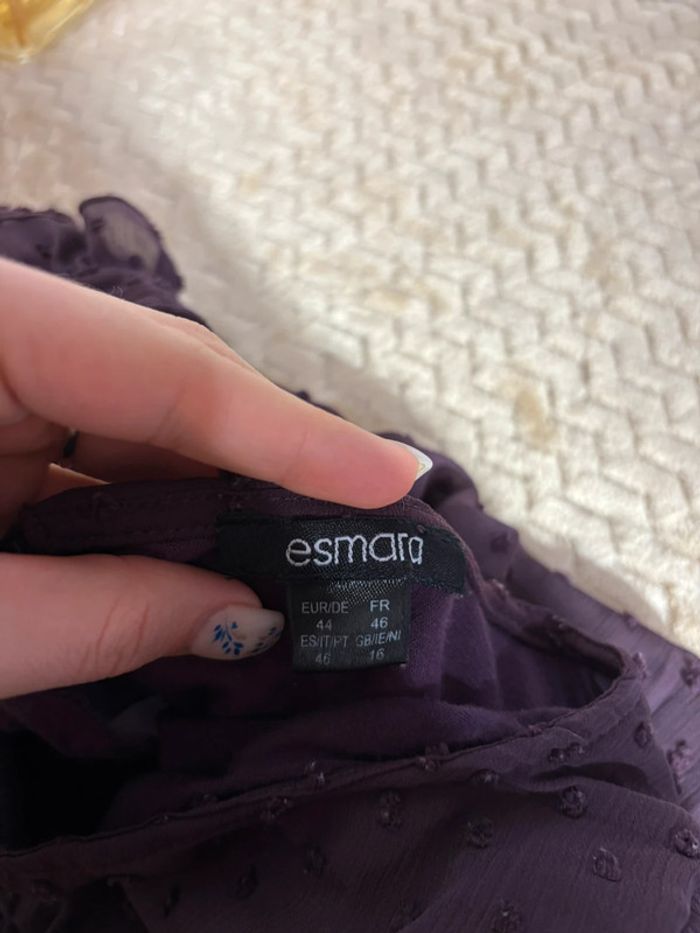 Robe prune Esmara avec volants – Taille 44/46 - photo numéro 3