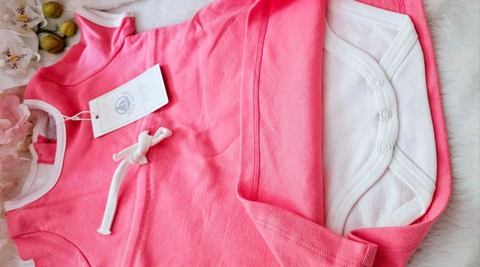 Robe 100% Coton avec Body intégré Petit Bateau Taille 12 mois - photo numéro 3