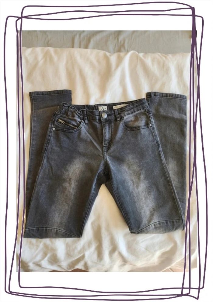 Jean gris slim ajustable IKKS - photo numéro 3