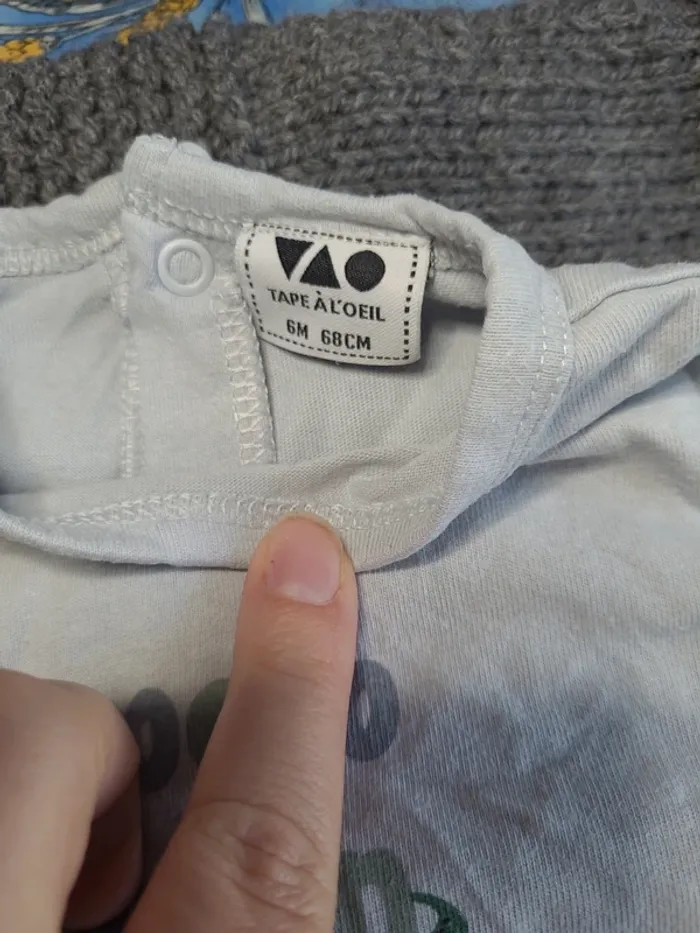 👶Pyjamas fin Tape A l'œil taille 6mois-68cm👶 - photo numéro 3