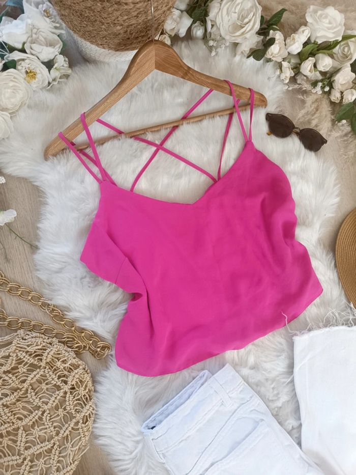 Jolie haut rose taille L