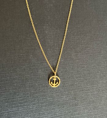 Pendentif en argent plaqué or Ancre
