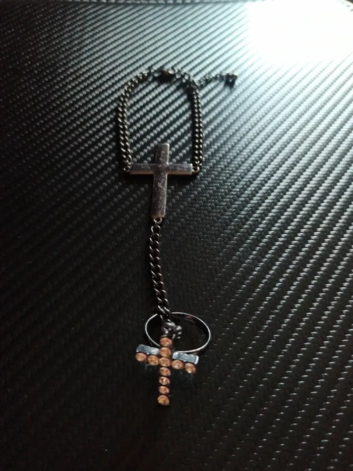 Bracelet / bague croix