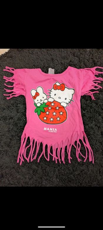 T-shirt tunique rose Hello Kitty, frange 2 ans 24mois
