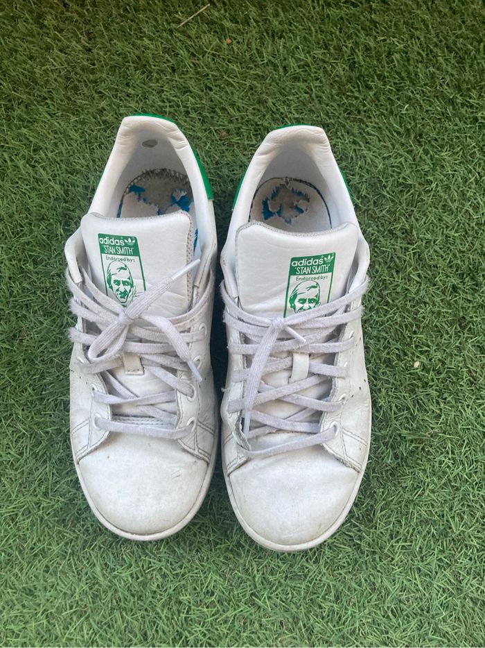 Stan Smith Adidas 37 1/3 blanches à lacets - photo numéro 3