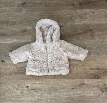 Manteau  Sherpa crème bébé fille Mango 9-12 mois