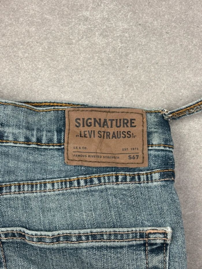 Jean pantalon coupe droite 567 signature levis bleu W32 L30 - photo numéro 3