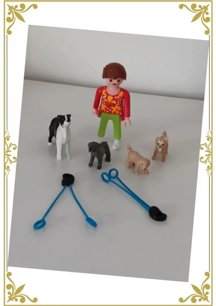 Promeneuse chiens playmobil