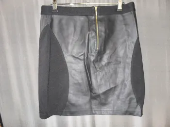 339703 jupe noire simili cuir femme 38 influx