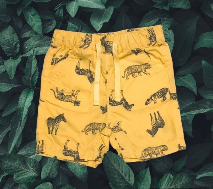 Joli short jaune animaux savane bébé garçon 3 mois Kimbaloo