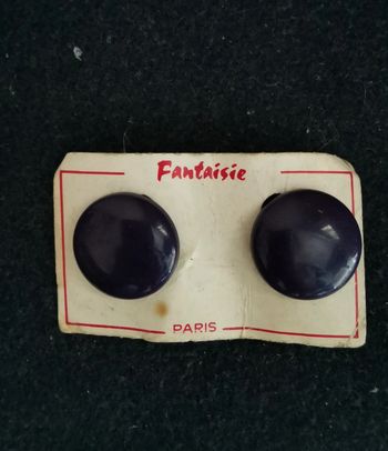 Boucles d'oreilles à clips bleues marines