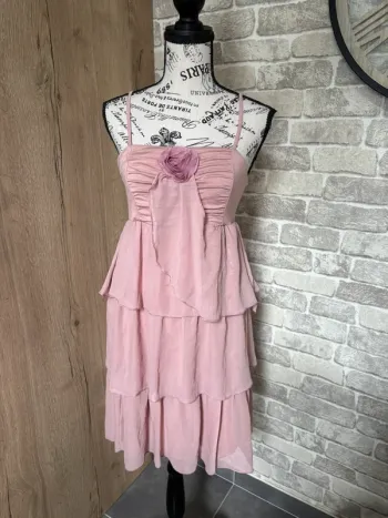 Robe bustier rose poudré romantique taille 36/38