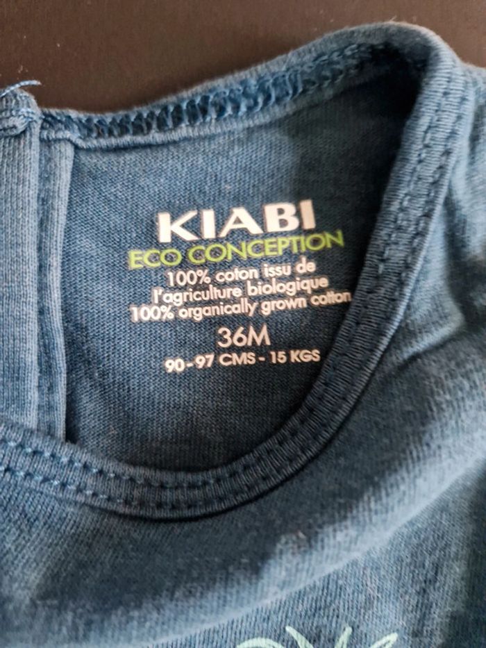 Tee-shirt manches courtes garçon Kiabi bleu hippopotame - photo numéro 3