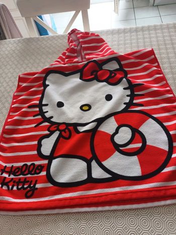 Poncho de bain Hello kitty rouge