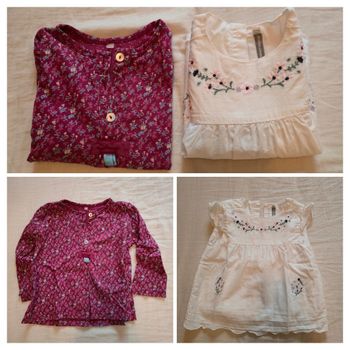 2 tuniques bebe fille 24 mois