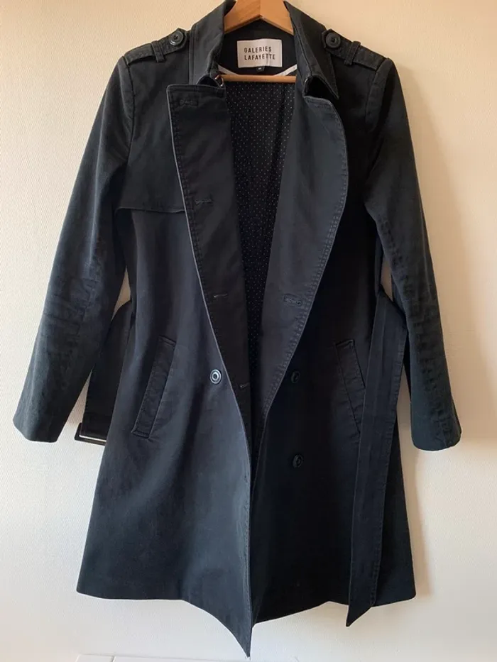 Trench noir Galeries Lafayette