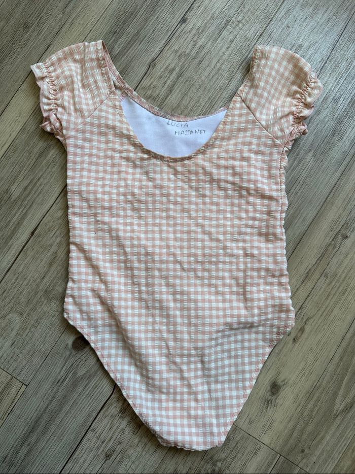 Maillot de bain body Vichy rose Zara 3/4 ans - photo numéro 2