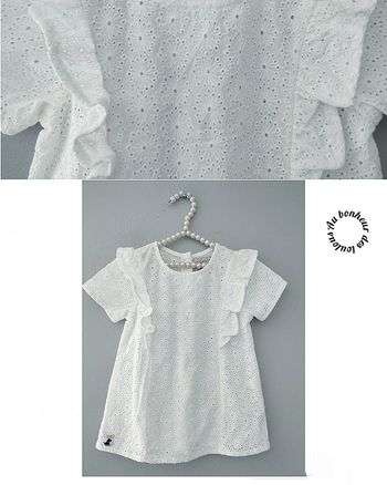 3 ans blouse été Naf Naf effet dentelle