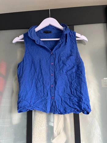 Chemise manche courte bleu Jennyfer taille M