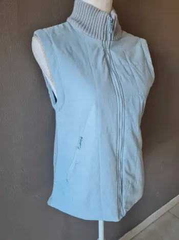 Veste bi-matieres sans manches