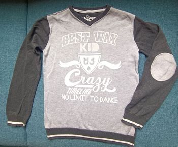 Joli pull Best Way gris taille 10 ans