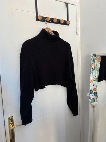 Petit pull noir court col roulé H&M Taille S