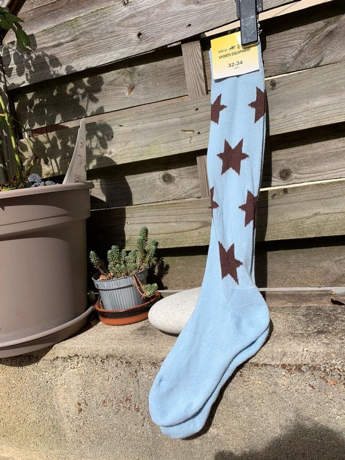 Chaussettes bleu ciel étoiles 🧦 Neuve et haute pointure 31/34