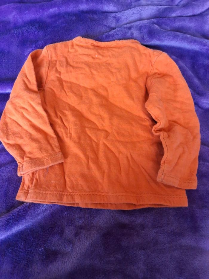 Tee-shirt manches longues orange - photo numéro 5