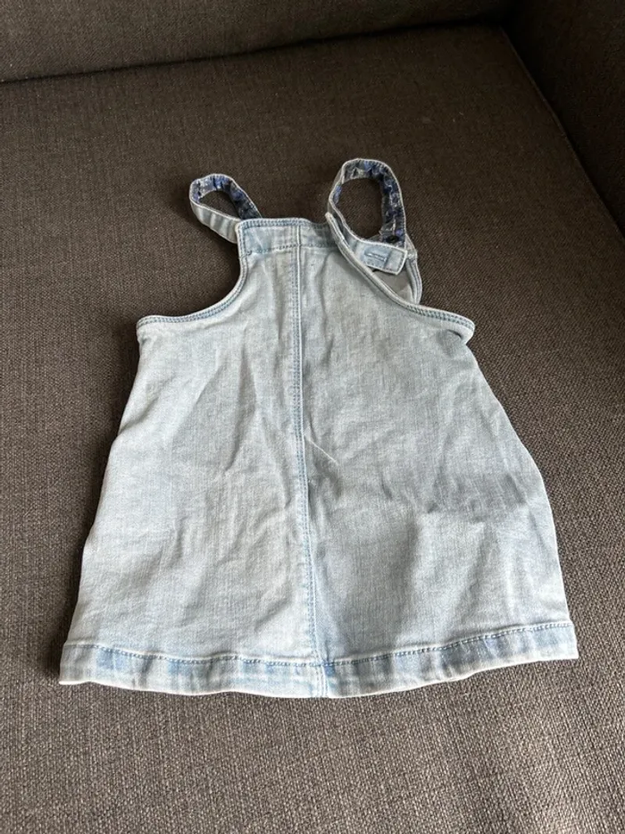 Salopette robe en jean bébé fille, lulu castagnette, 18 mois - photo numéro 3