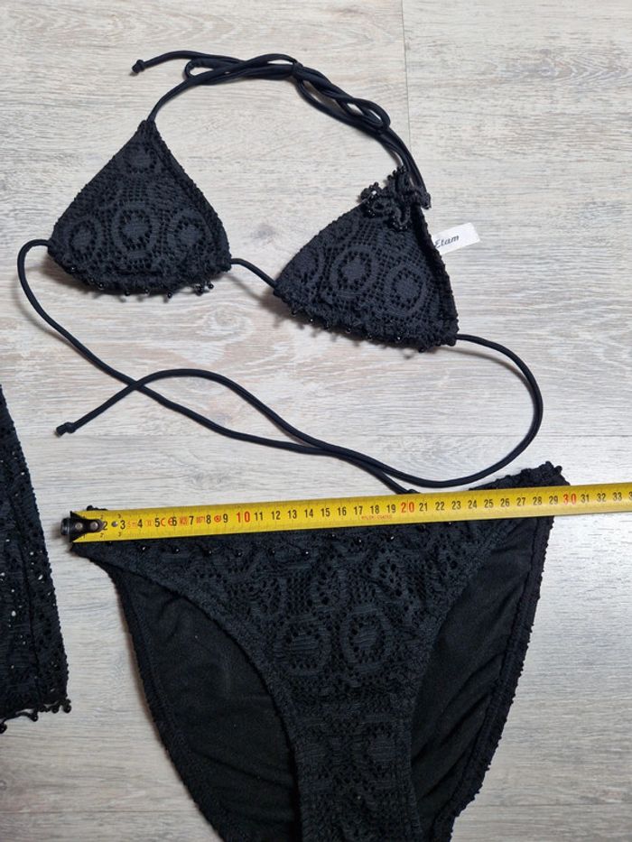 Superbe ensemble noir neuf jupe avec bikini 2 pièces Etam 34 - photo numéro 7