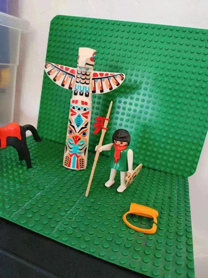 Playmobil personnage set indien et totem - photo numéro 3