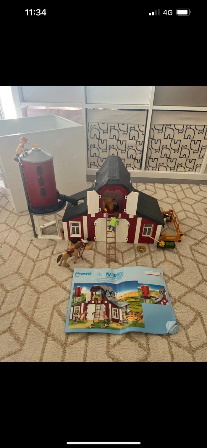 La ferme de playmobil Playmobil Country Ferme avec Silo 9315 animaux chevaux - photo numéro 5