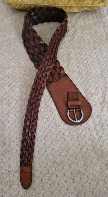 Ceinture femme tressée 100% cuir