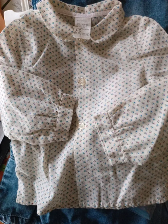 Chemise à fleurettes 80 - photo numéro 4