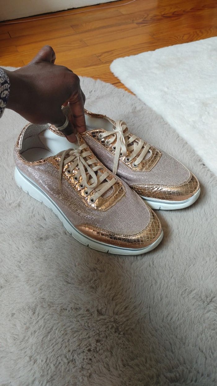 Basket été légère en cuir et mesh - photo numéro 8
