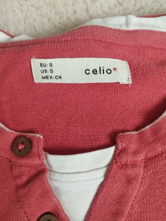 Pull rose bordeaux Celio S - photo numéro 3
