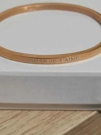 Bracelet MAMAN doré rose