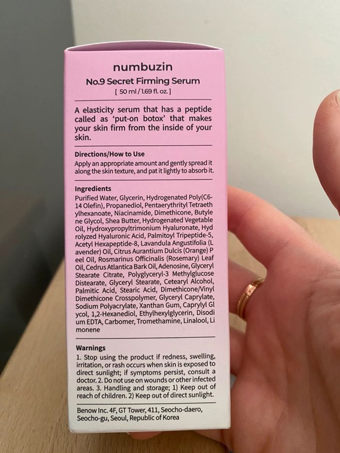 Serum 9 Secret Firming Numbuzin - photo numéro 3