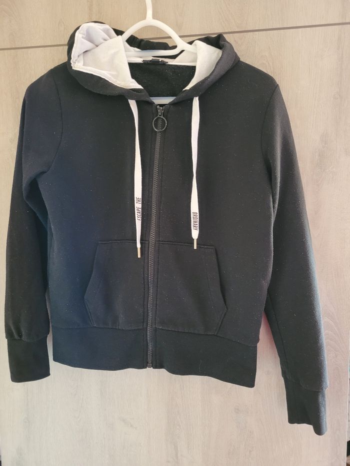 Gilet noir zippé taille XS Jennyfer - photo numéro 3