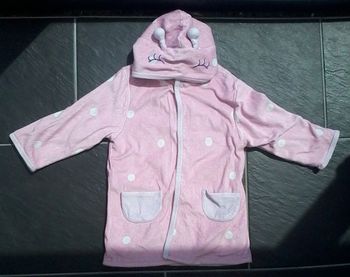 Adorable peignoir de bain coccinelle fille 3 ans