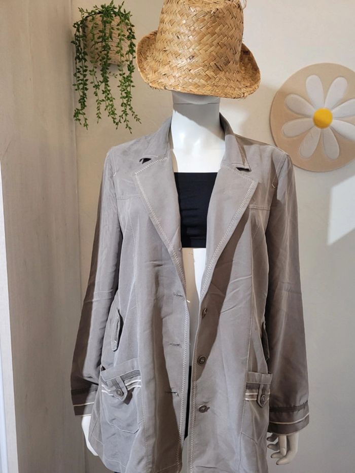 Veste légère douce aspect suedine - photo numéro 2