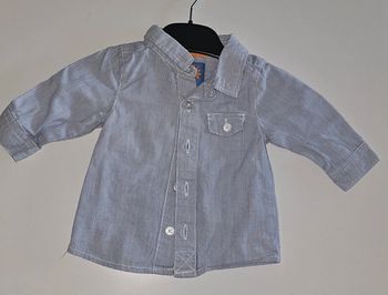 Chemise bleu rayures 3 mois neuve