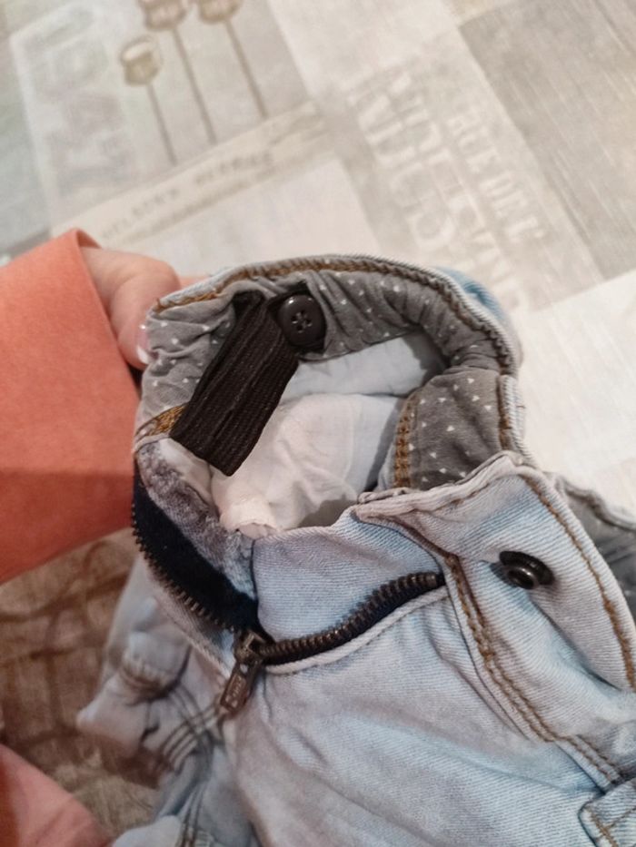 Short en jean taille réglable - photo numéro 7