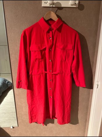 Robe chemise rouge