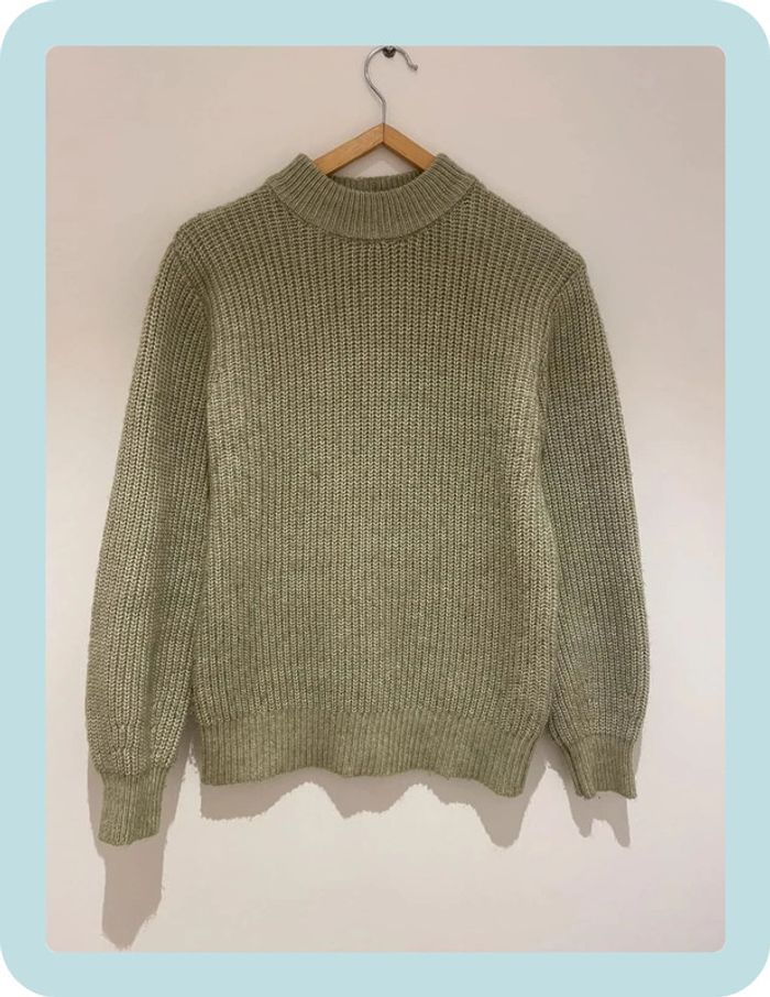 Pull vert pastel en maille