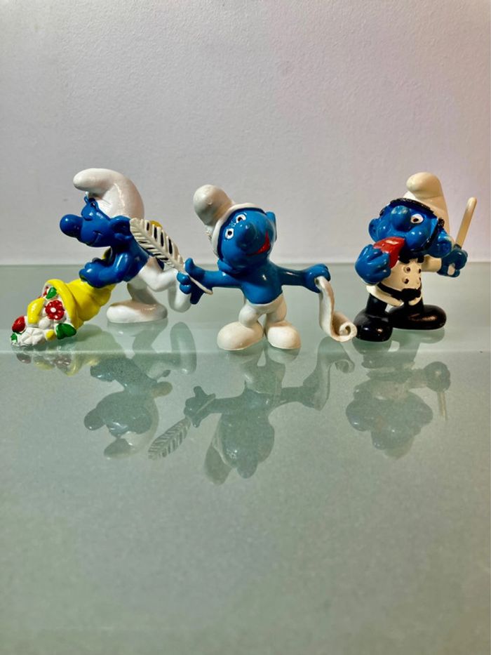 Lot 3 figurines Schtroumpfs Vintages - photo numéro 3